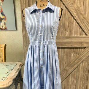 Eliza J Pinstripe Shirt Dress